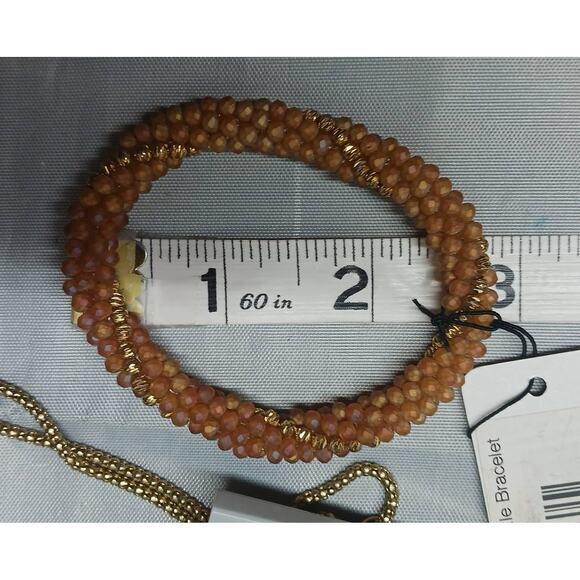 VTG 3-piece Combo: Vintage Necklace, Roll-on Bracelet and Clip-on Earrings - Picture 9 of 9